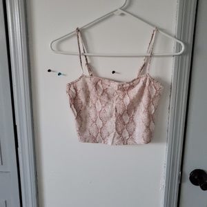 Light pink snake print workout set